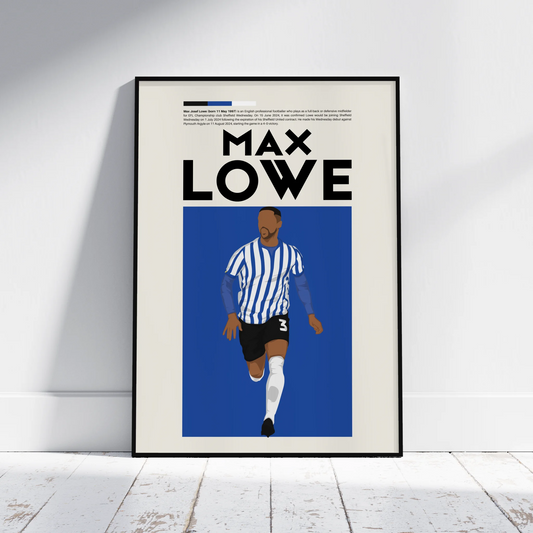Max Lowe Sheffield Wed - Minimalist Poster - Fans Favourites