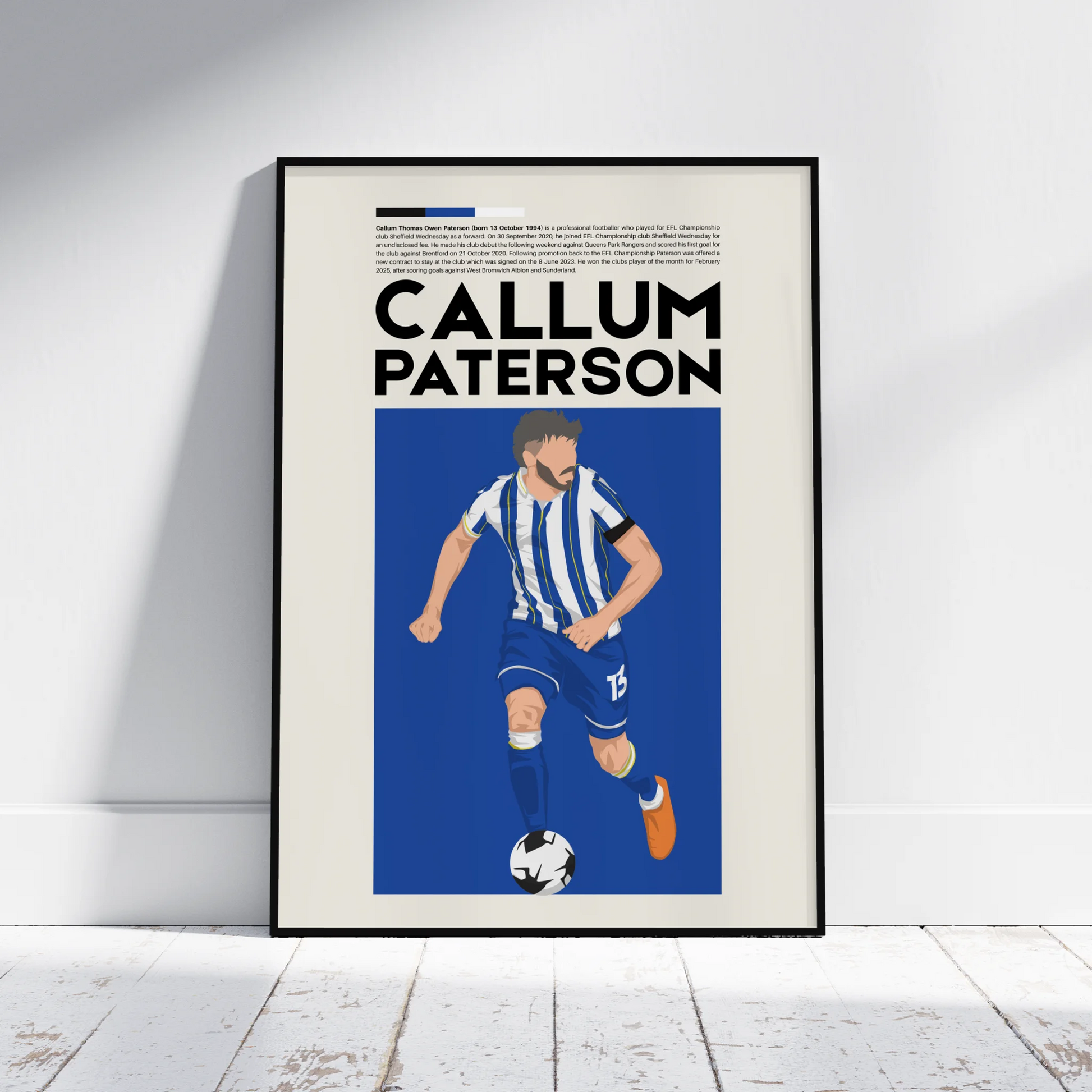 Callum Paterson Sheffield Wed - Minimalist Poster - Fans Favourites