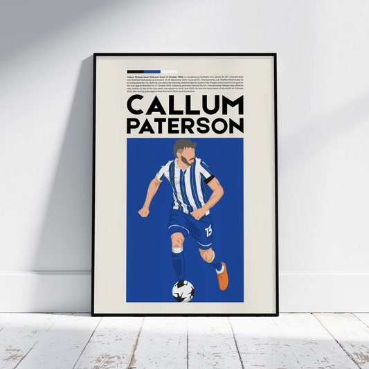 Callum Paterson Sheffield Wed - Minimalist Poster - Fans Favourites