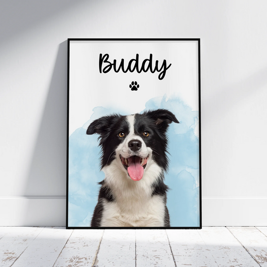 Dog Print Background Removed - Personalised Gift Poster - Fans Favourites