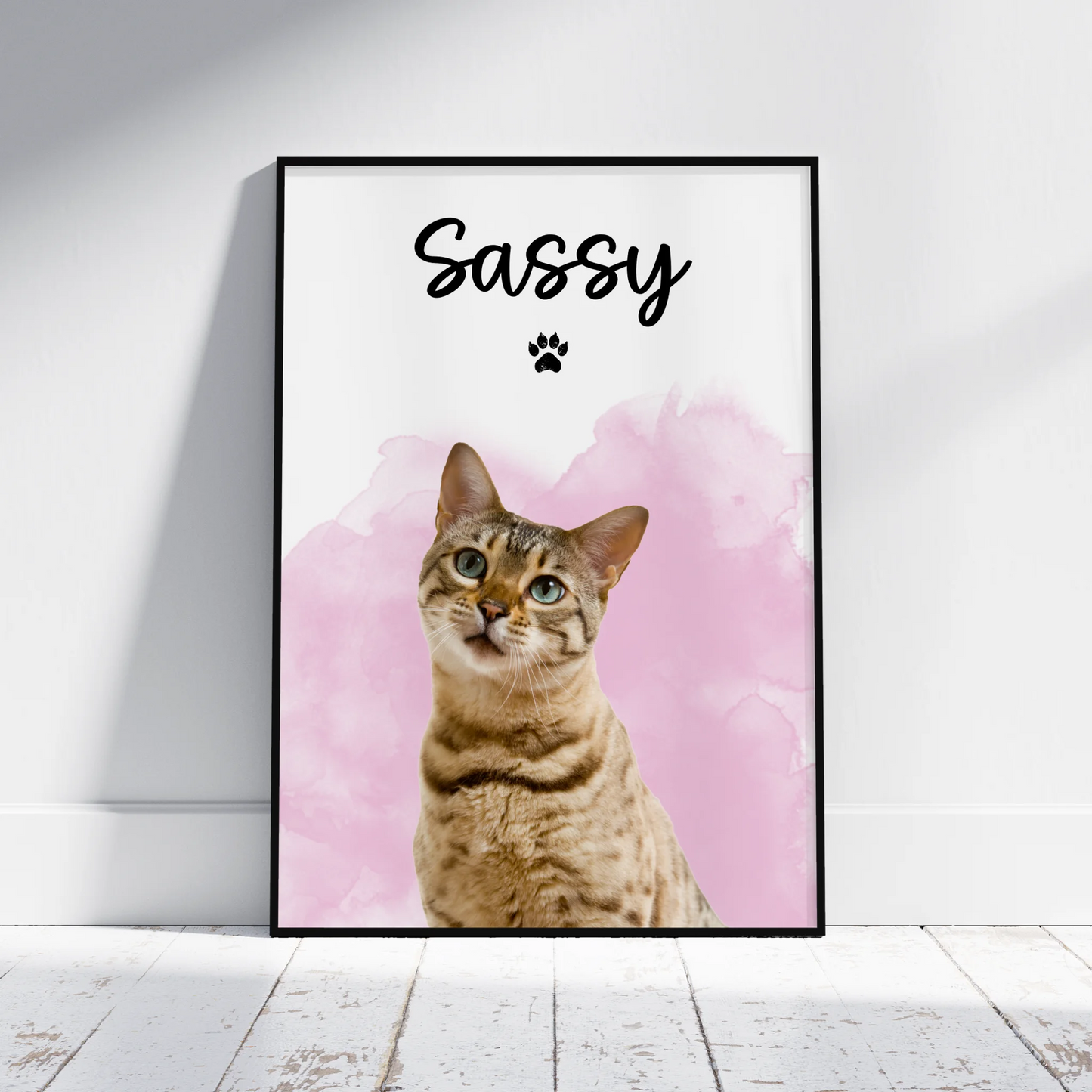 Cat Print Background Removed - Personalised Gift Poster - Fans Favourites