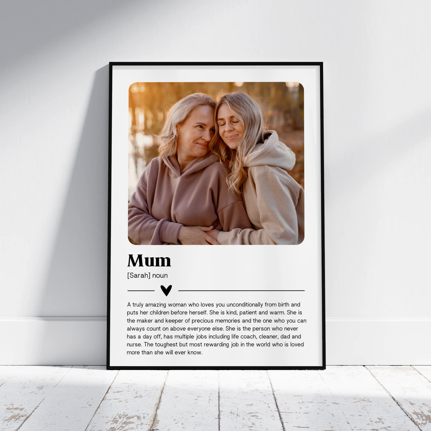 Mum Definition Print - Personalised Gift Poster - Fans Favourites