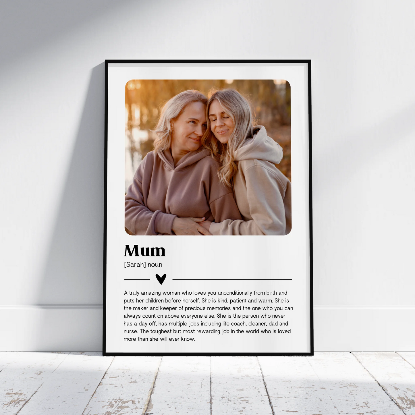 Mum Definition Print - Personalised Gift Poster - Fans Favourites