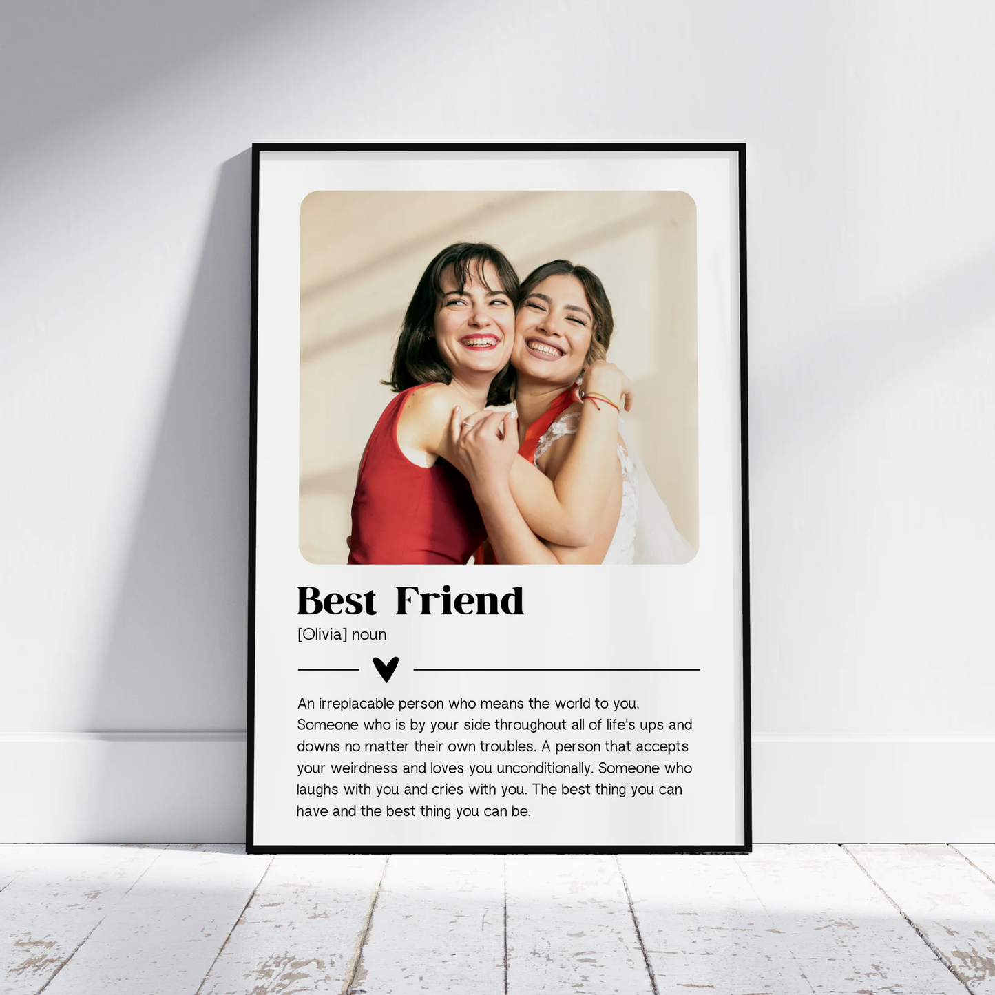 Best Friend Definition Print - Personalised Gift Poster - Fans Favourites