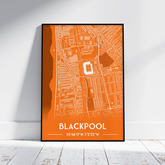 Blackpool - Stadium Map Poster - Fans Favourites