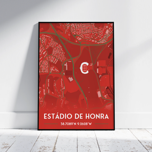 Estádio de Honra Portugal - Stadium Map Poster - Fans Favourites
