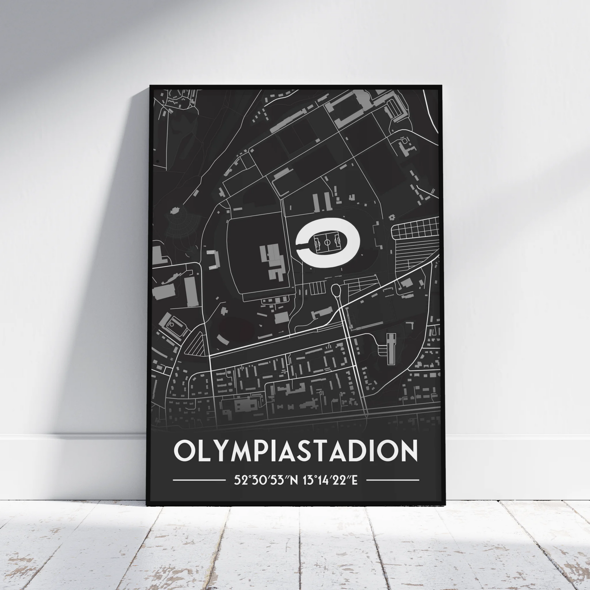 Olympiastadion Berlin Germany - Stadium Map Poster - Fans Favourites