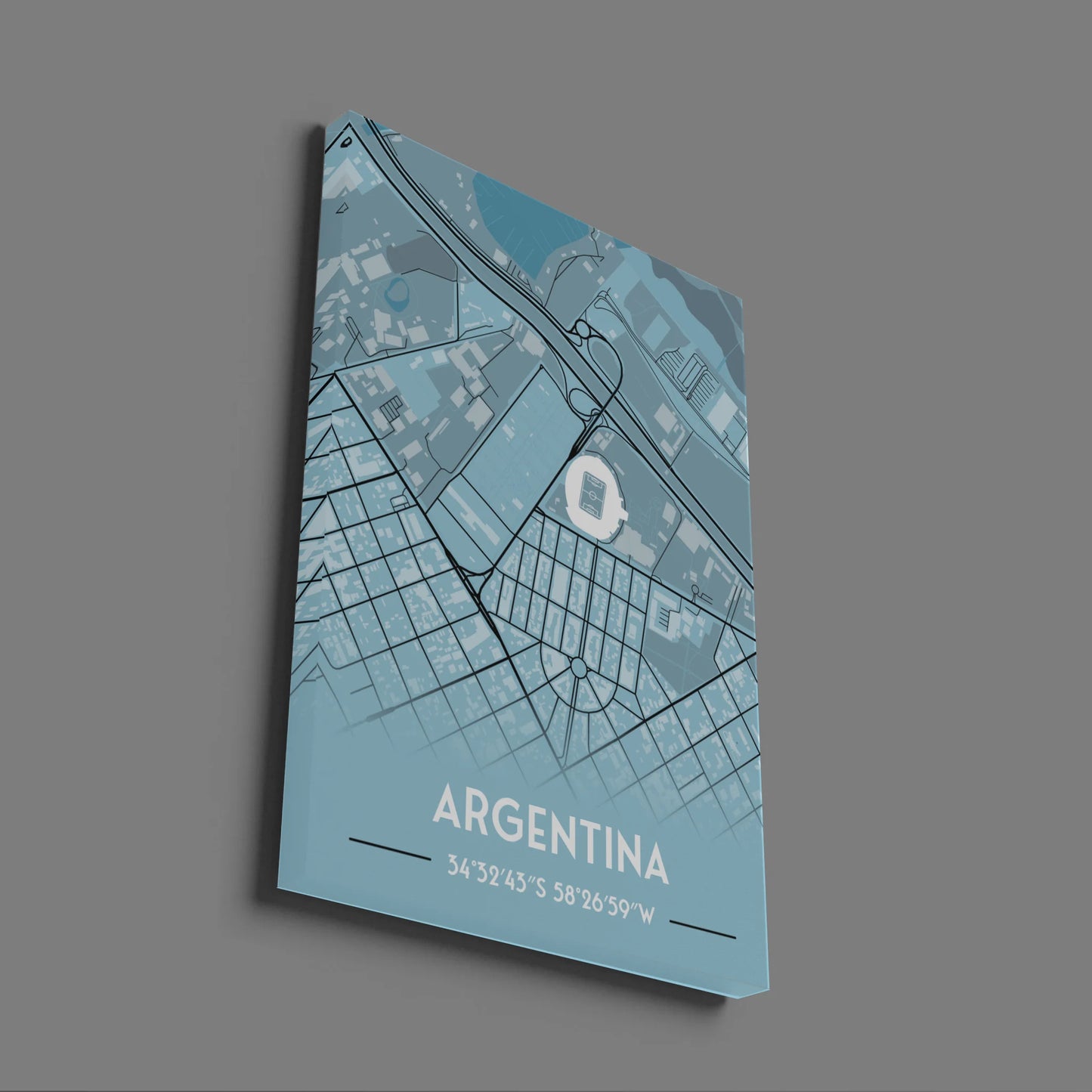Estadio Monumental Argentina - Stadium Map Poster - Fans Favourites