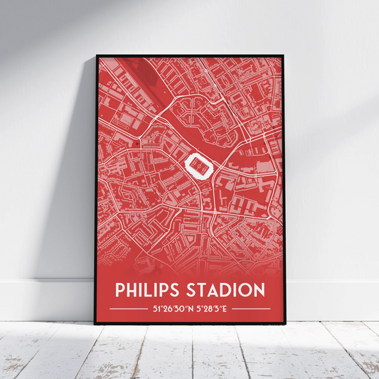 PSV - Stadium Map Poster - Fans Favourites