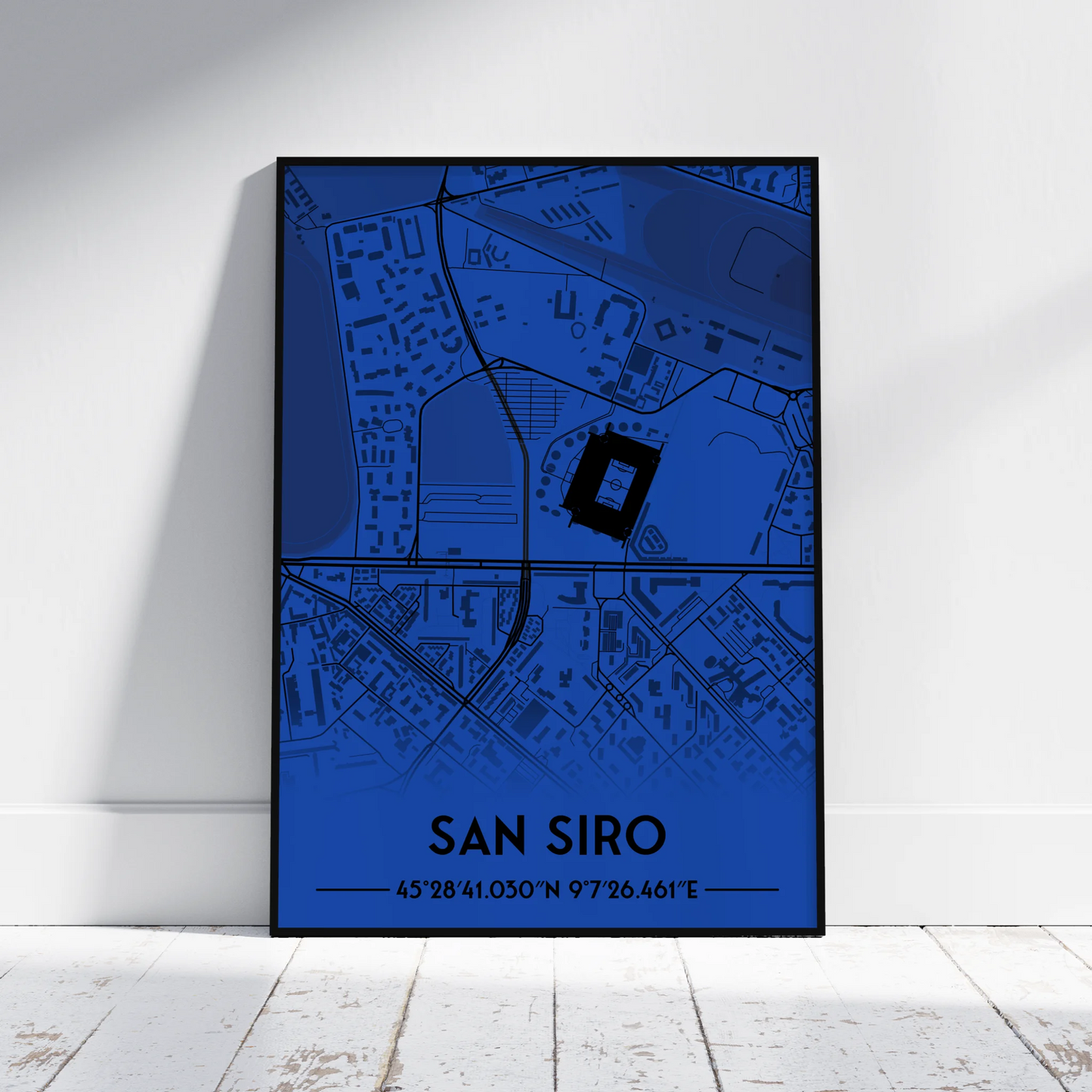 San Siro Inter Milan - Stadium Map Poster - Fans Favourites