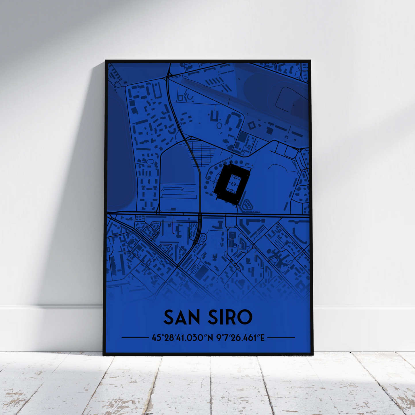 San Siro Inter Milan - Stadium Map Poster - Fans Favourites