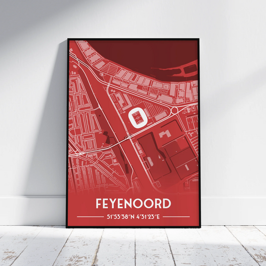Feyenoord De Kuip - Stadium Map Poster - Fans Favourites