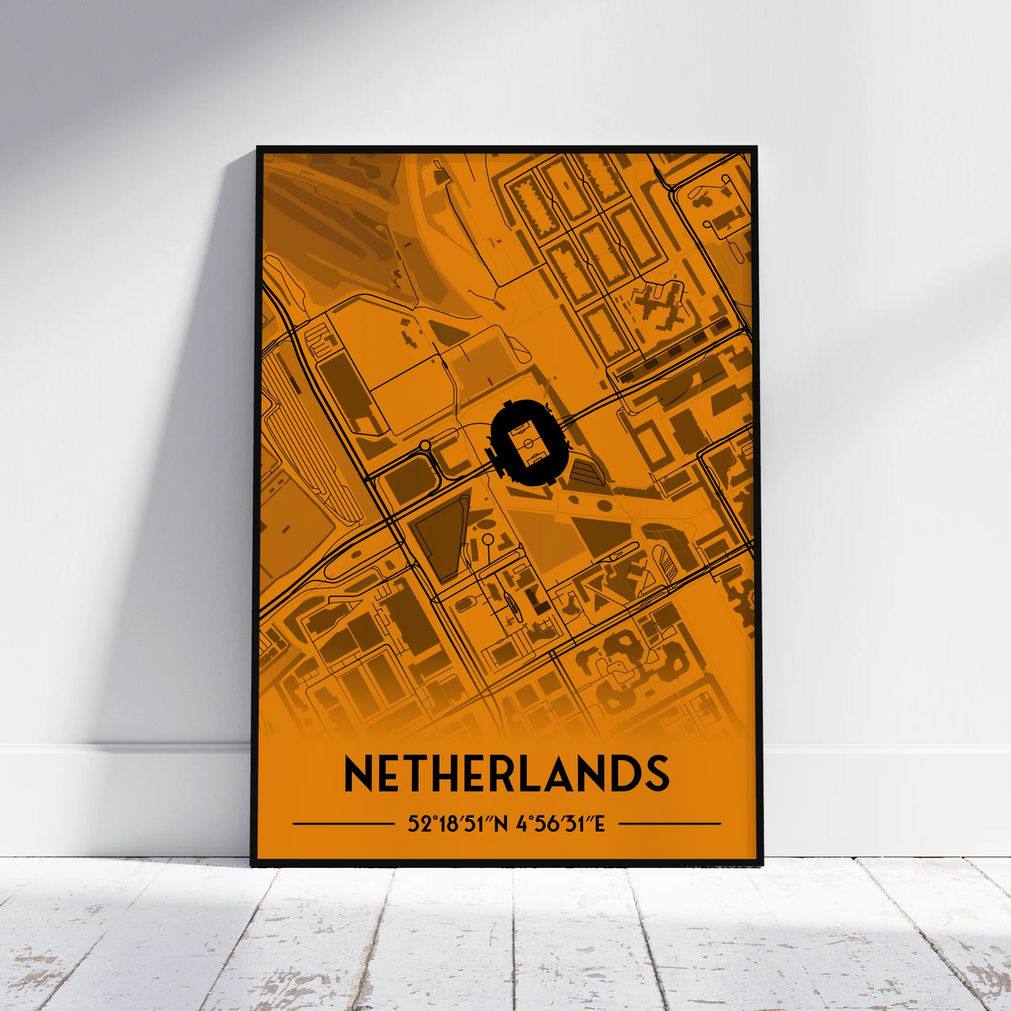 Netherlands Ajax - Stadium Map Poster - Fans Favourites