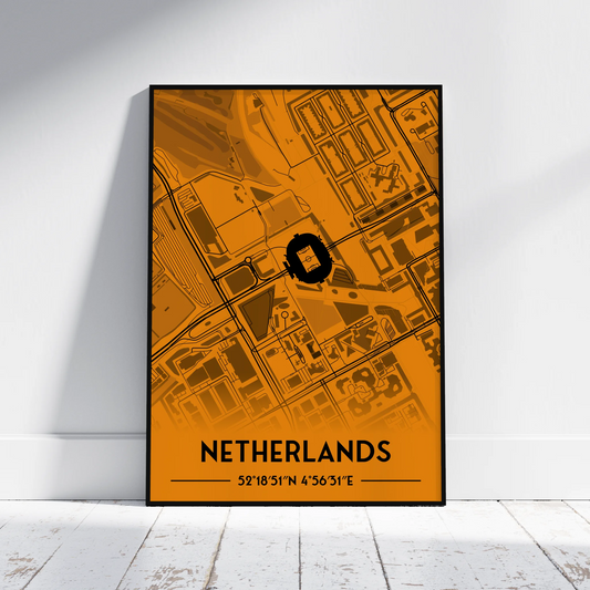 Netherlands Ajax - Stadium Map Poster - Fans Favourites