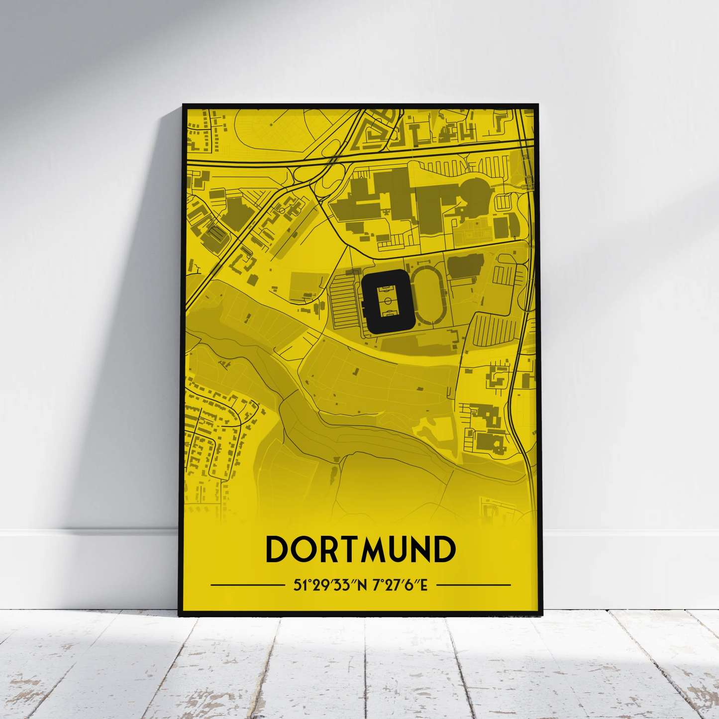Dortmund - Stadium Map Poster - Fans Favourites