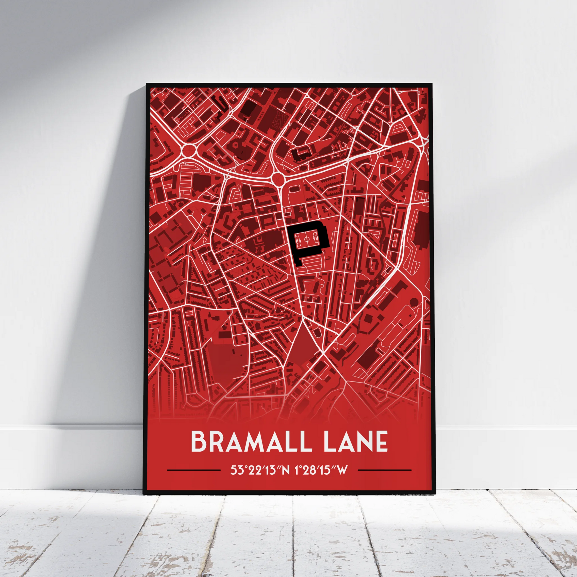 Bramall Lane Sheffield Utd - Stadium Map Poster - Fans Favourites