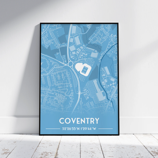 Coventry - Stadium Map Poster - Fans Favourites