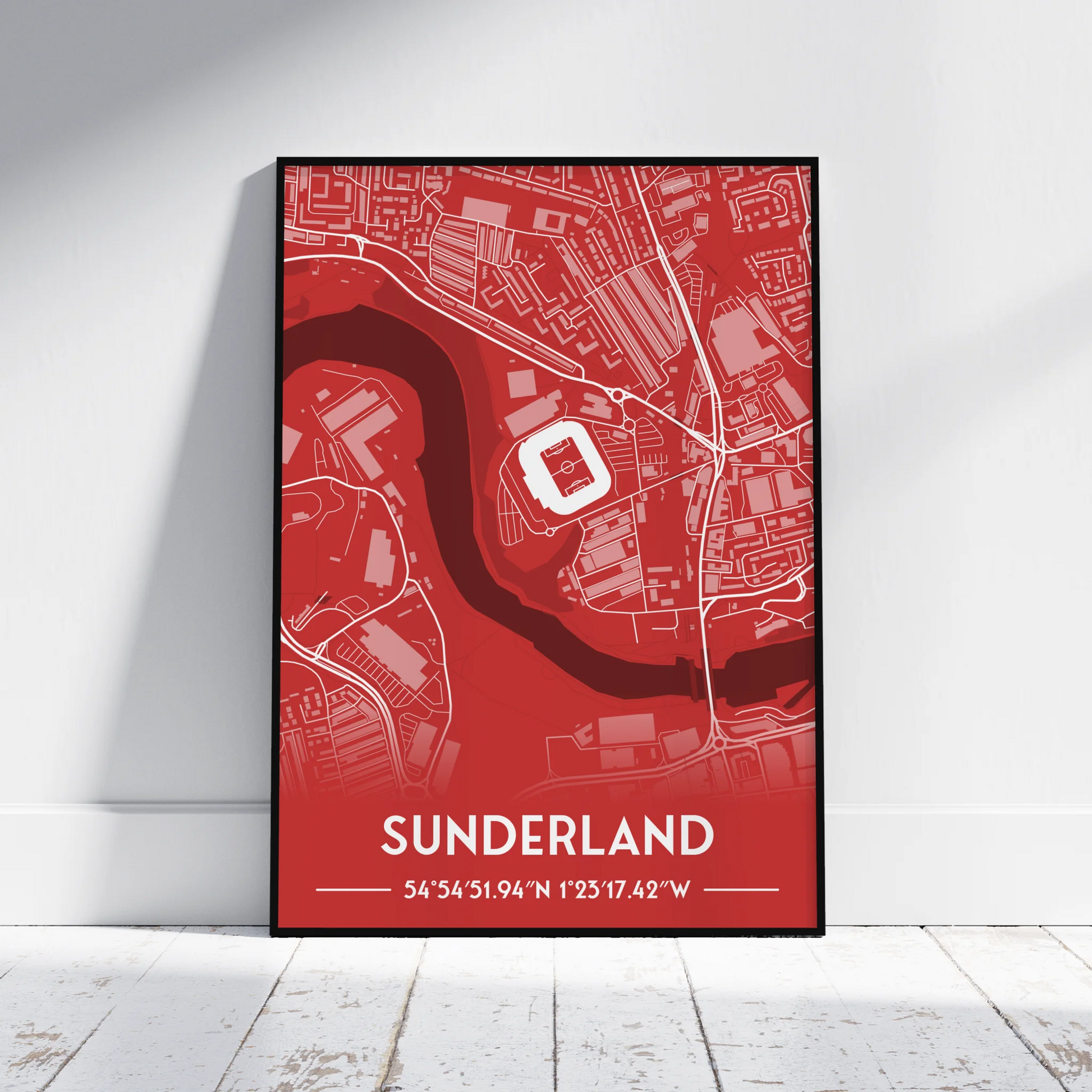 Sunderland - Stadium Map Poster - Fans Favourites
