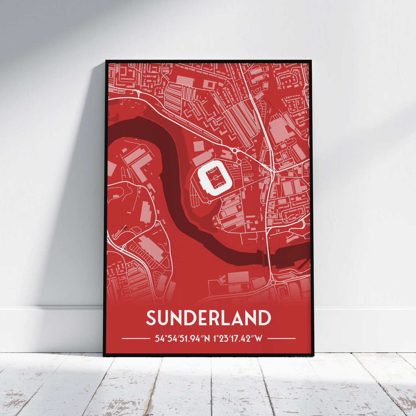 Sunderland - Stadium Map Poster - Fans Favourites