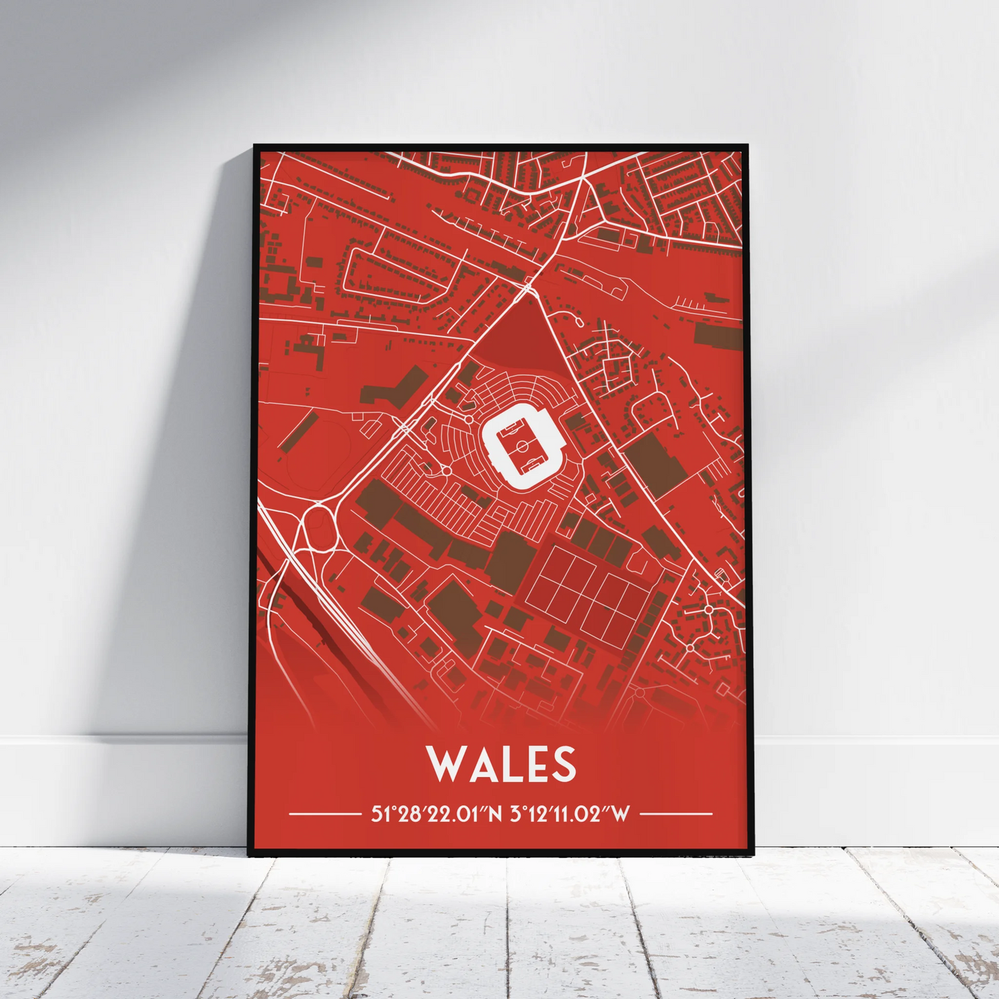 Wales - Stadium Map Poster - Fans Favourites