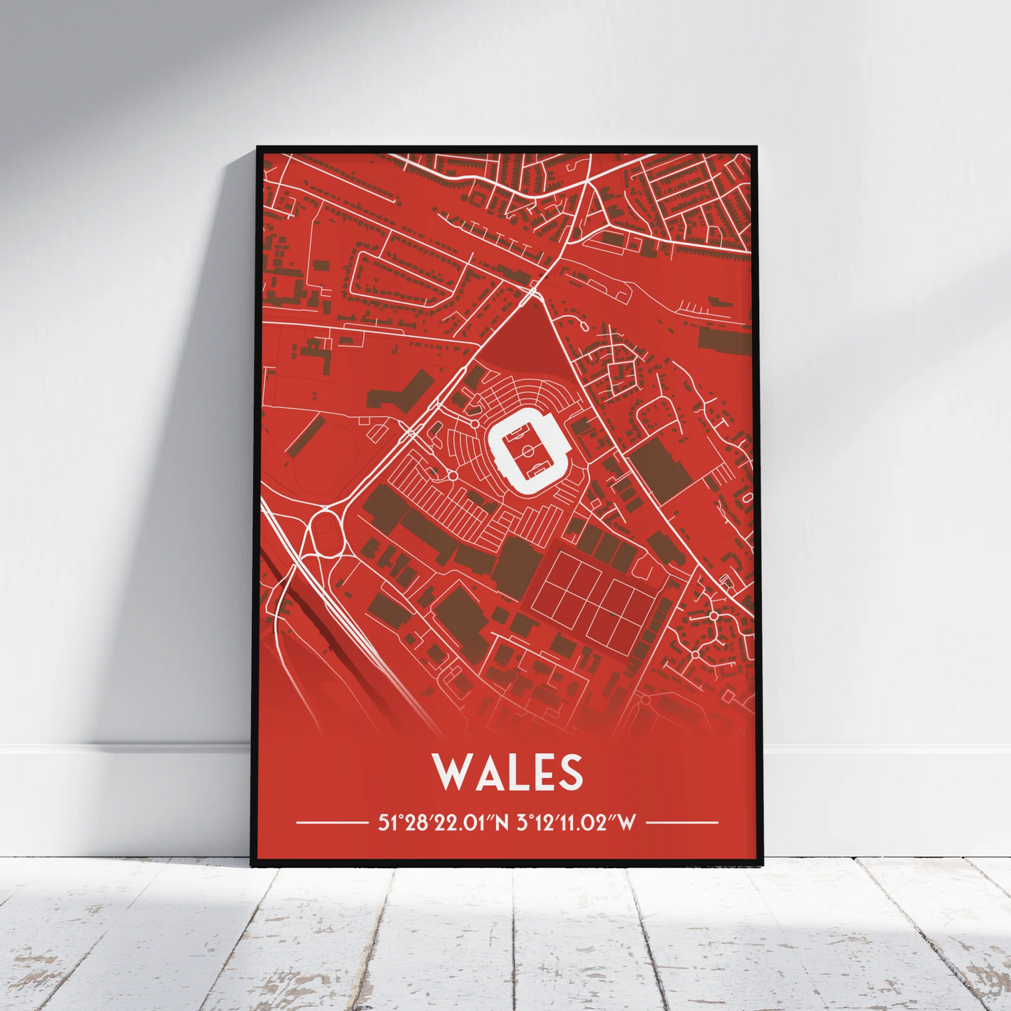 Wales - Stadium Map Poster - Fans Favourites