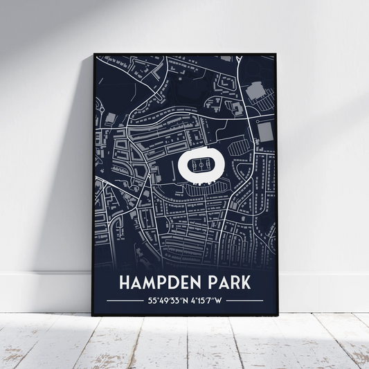 Hampden Park Scotland - Stadium Map Poster - Fans Favourites