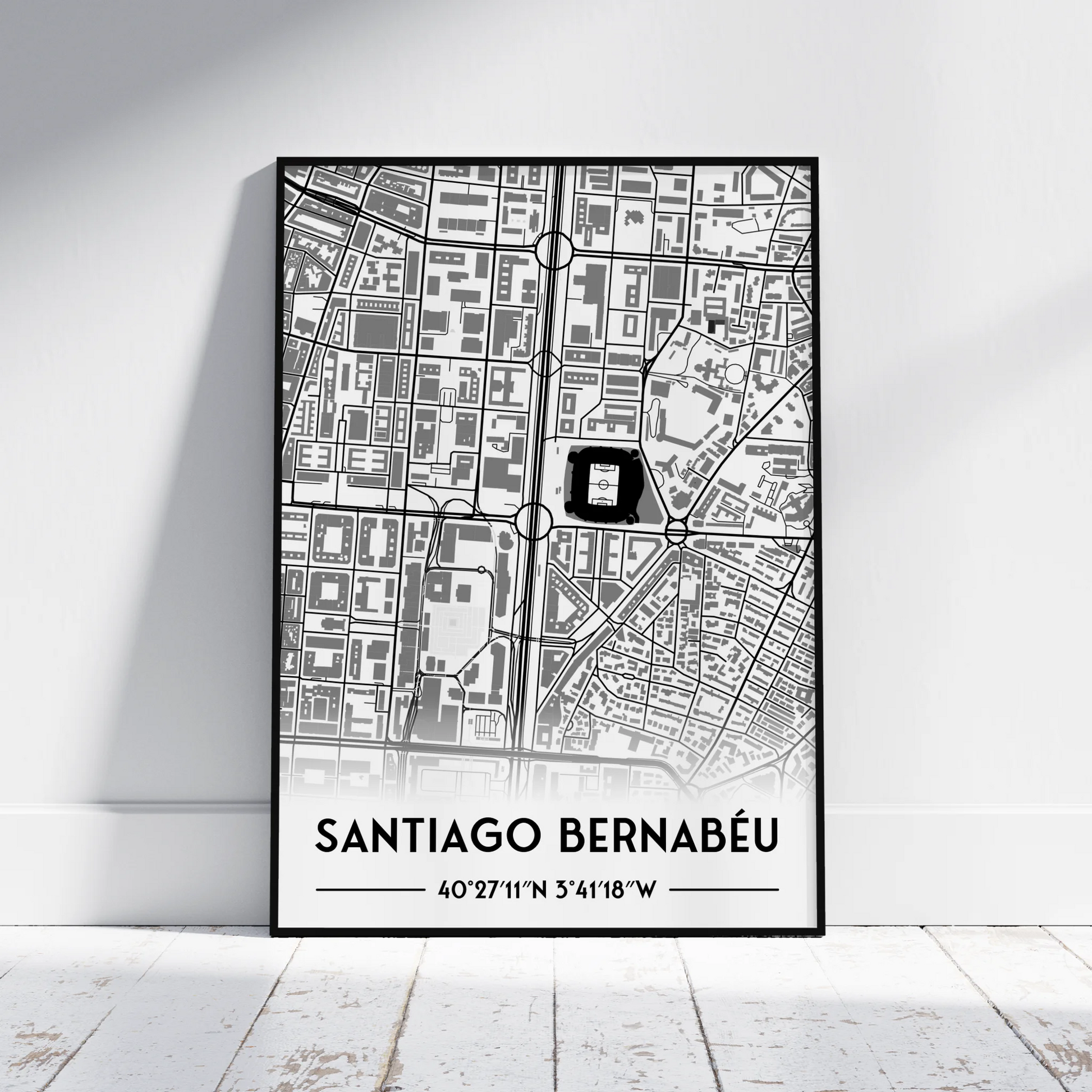 Real Madrid - Stadium Map Poster - Fans Favourites