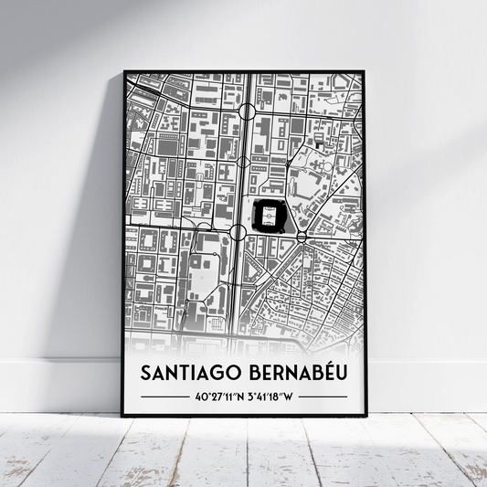 Real Madrid - Stadium Map Poster - Fans Favourites