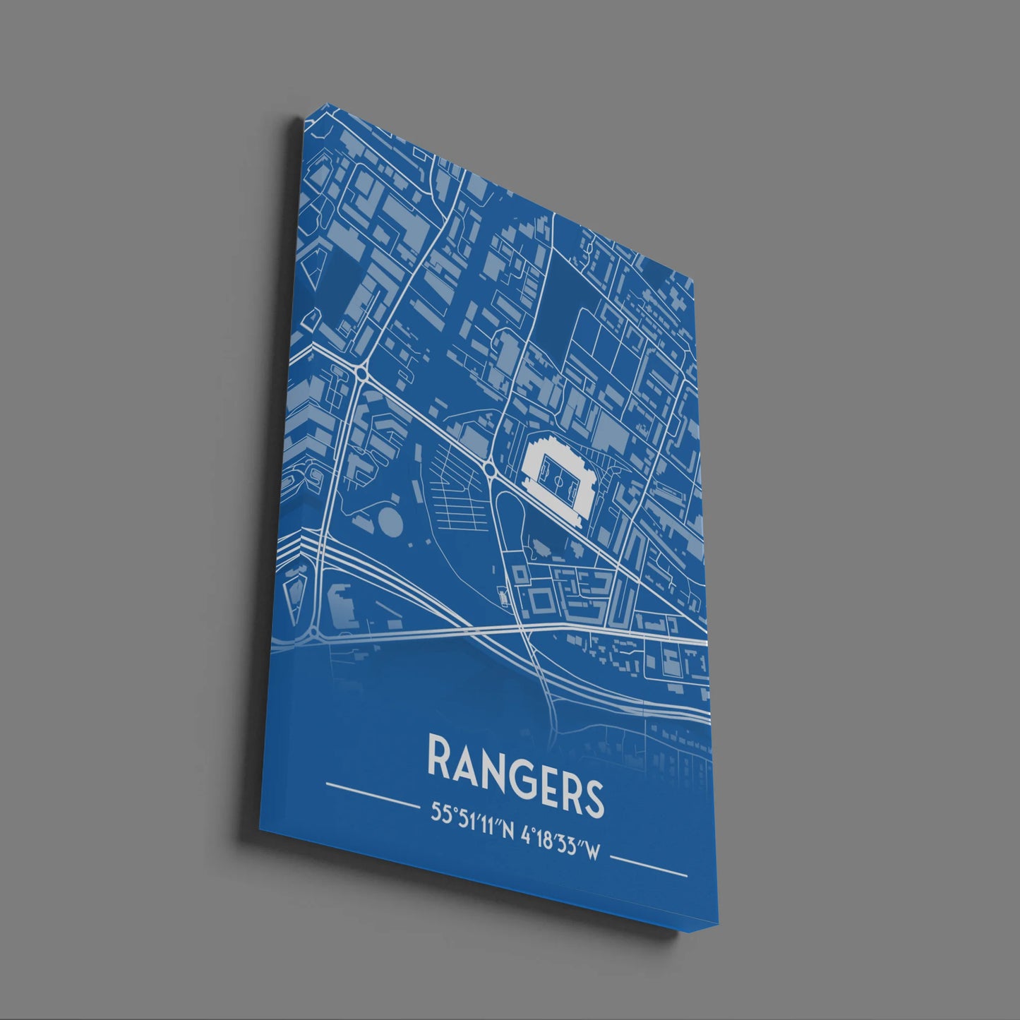 Ibrox Rangers - Stadium Map Poster - Fans Favourites