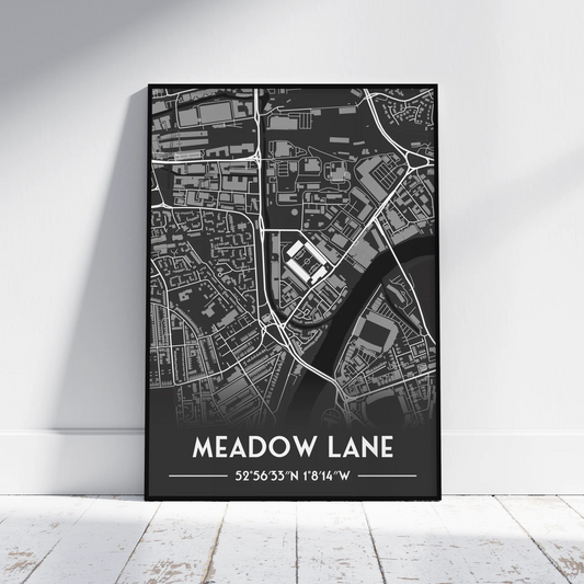 Notts County - Stadium Map Poster - Fans Favourites