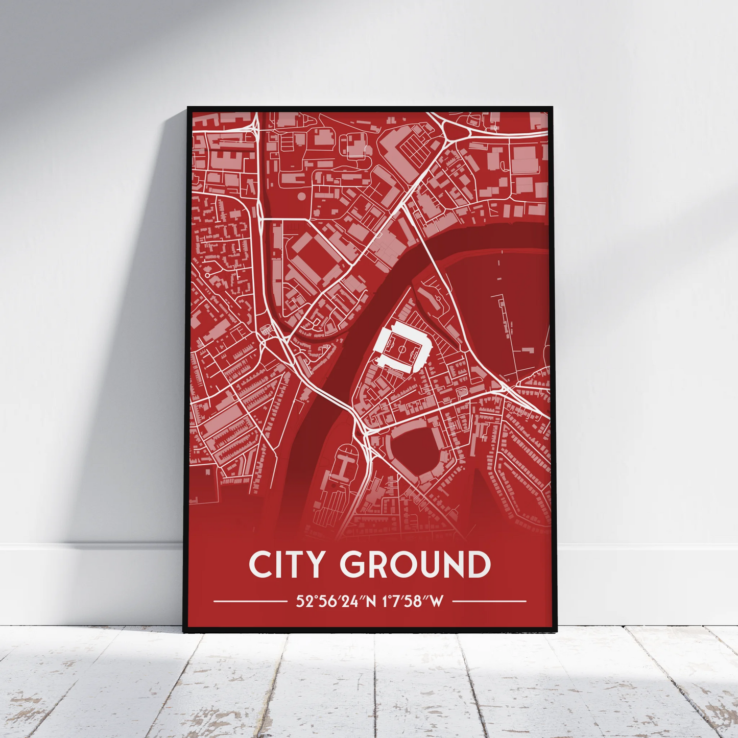 City Ground Nottingham - Stadium Map Poster - Fans Favourites