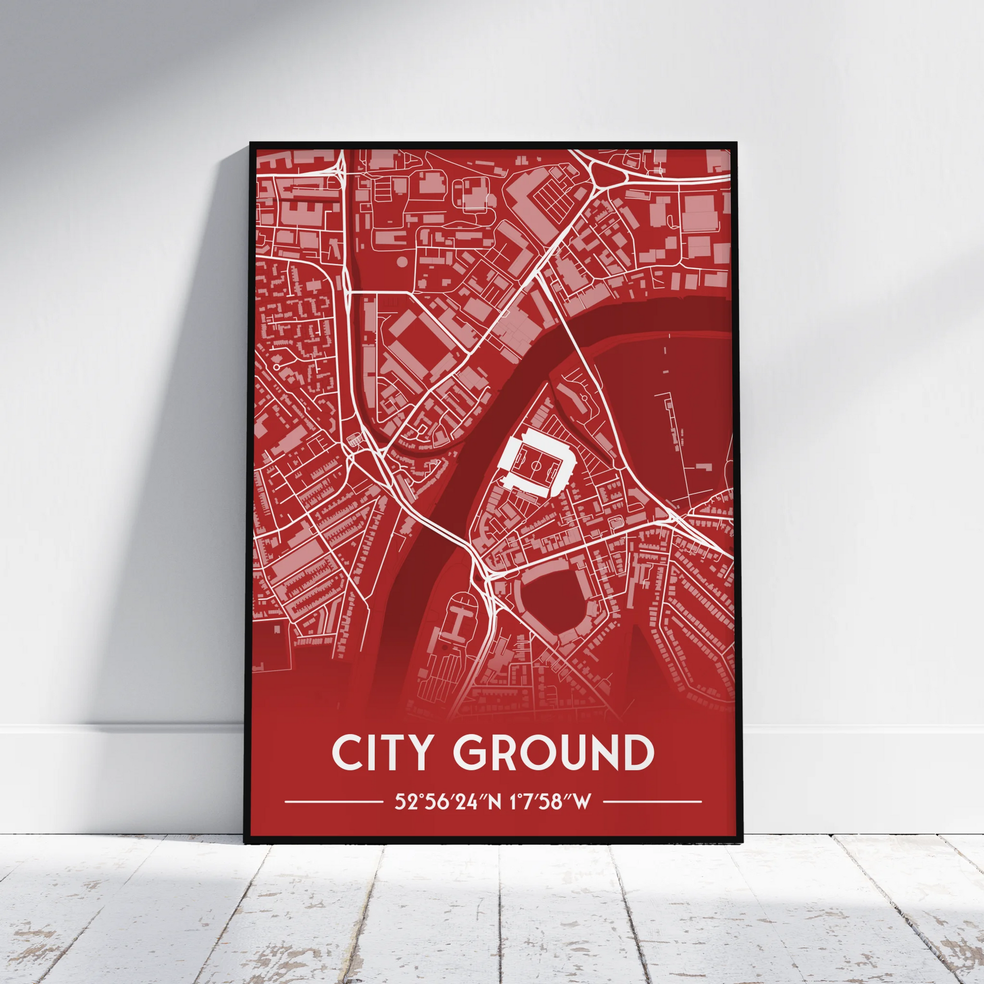 City Ground Nottingham - Stadium Map Poster - Fans Favourites