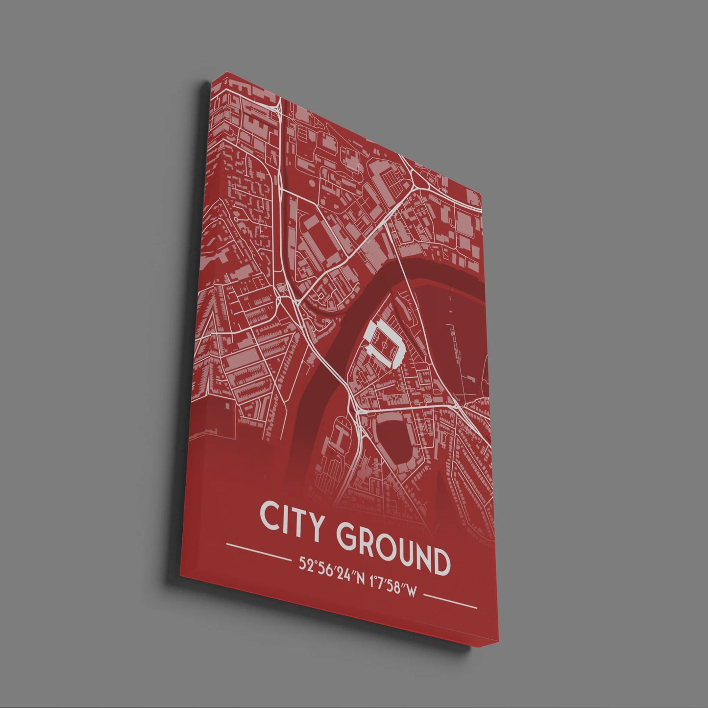 City Ground Nottingham - Stadium Map Poster - Fans Favourites