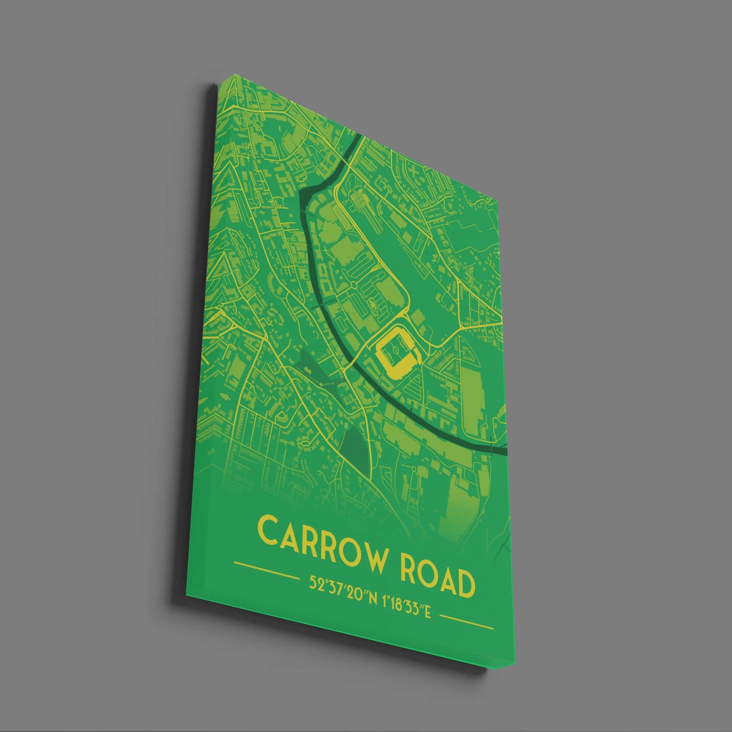 Carrow Road Norwich - Stadium Map Poster - Fans Favourites