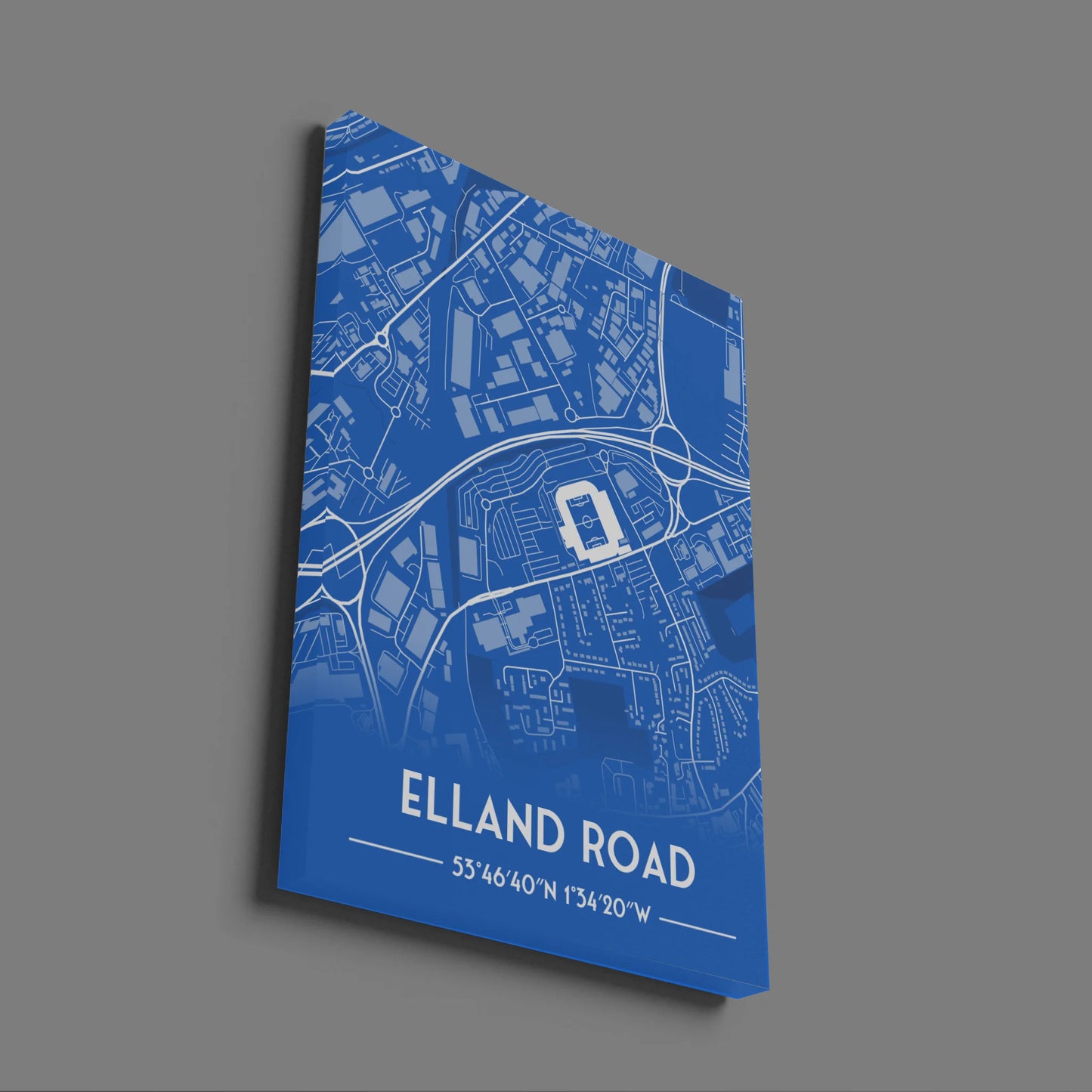 Elland Road Leeds - Stadium Map Poster - Fans Favourites
