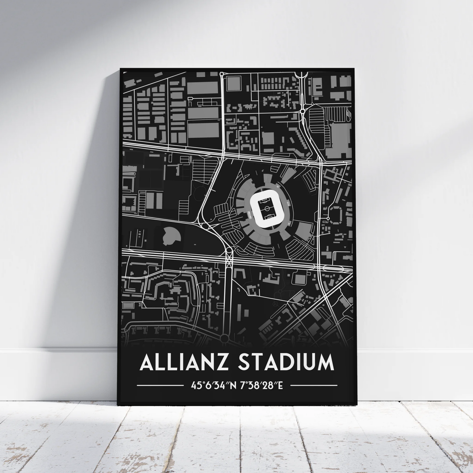 Allianz Stadium Juventus - Stadium Map Poster - Fans Favourites