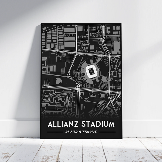 Allianz Stadium Juventus - Stadium Map Poster - Fans Favourites