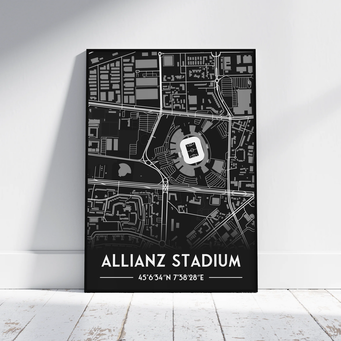 Allianz Stadium Juventus - Stadium Map Poster - Fans Favourites