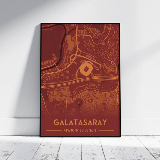 Galatasaray - Stadium Map Poster - Fans Favourites