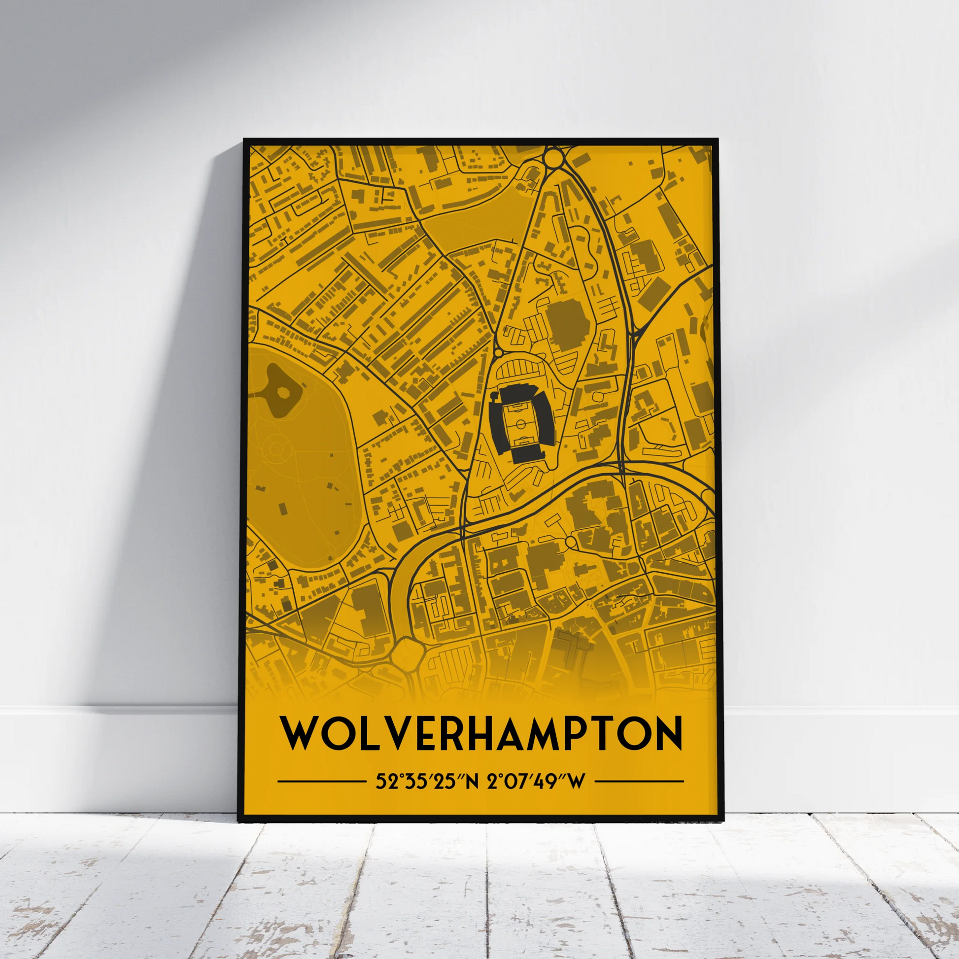 Wolves - Stadium Map Poster - Fans Favourites