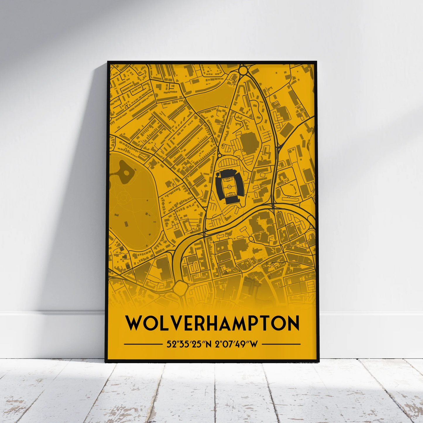 Wolves - Stadium Map Poster - Fans Favourites