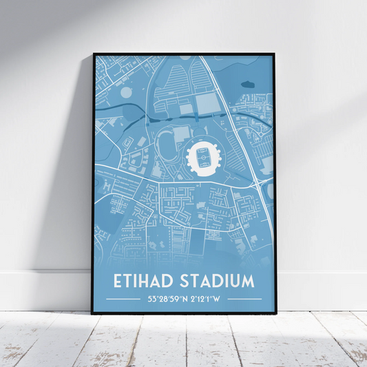 Man City - Stadium Map Poster - Fans Favourites