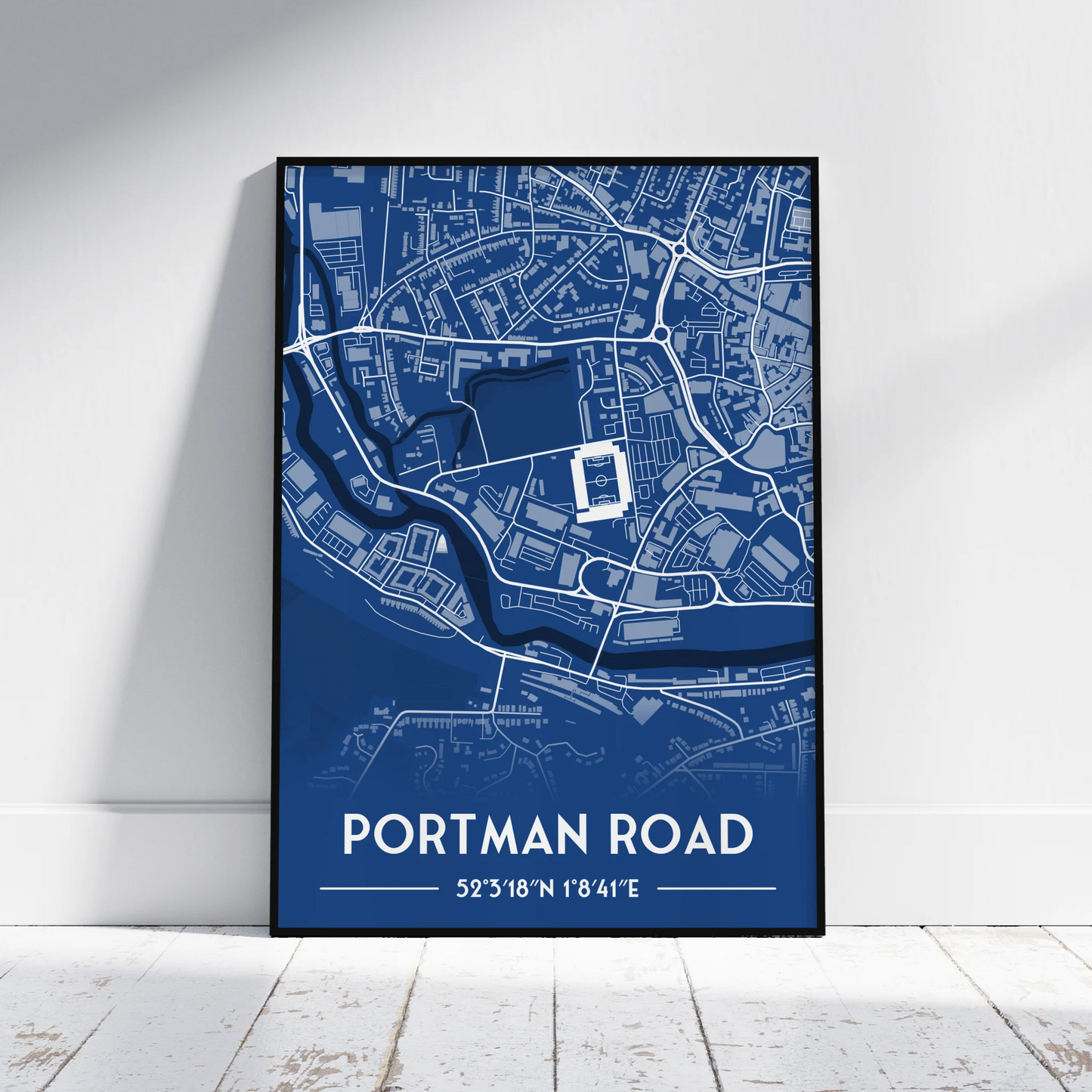 Portman Road Ipswich - Stadium Map Poster - Fans Favourites