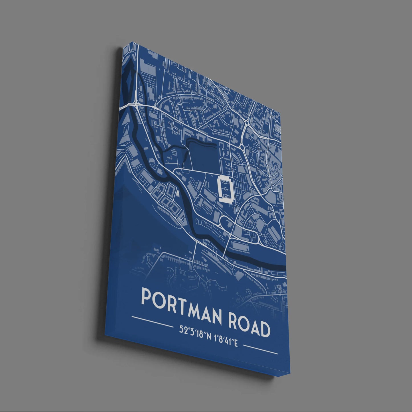 Portman Road Ipswich - Stadium Map Poster - Fans Favourites