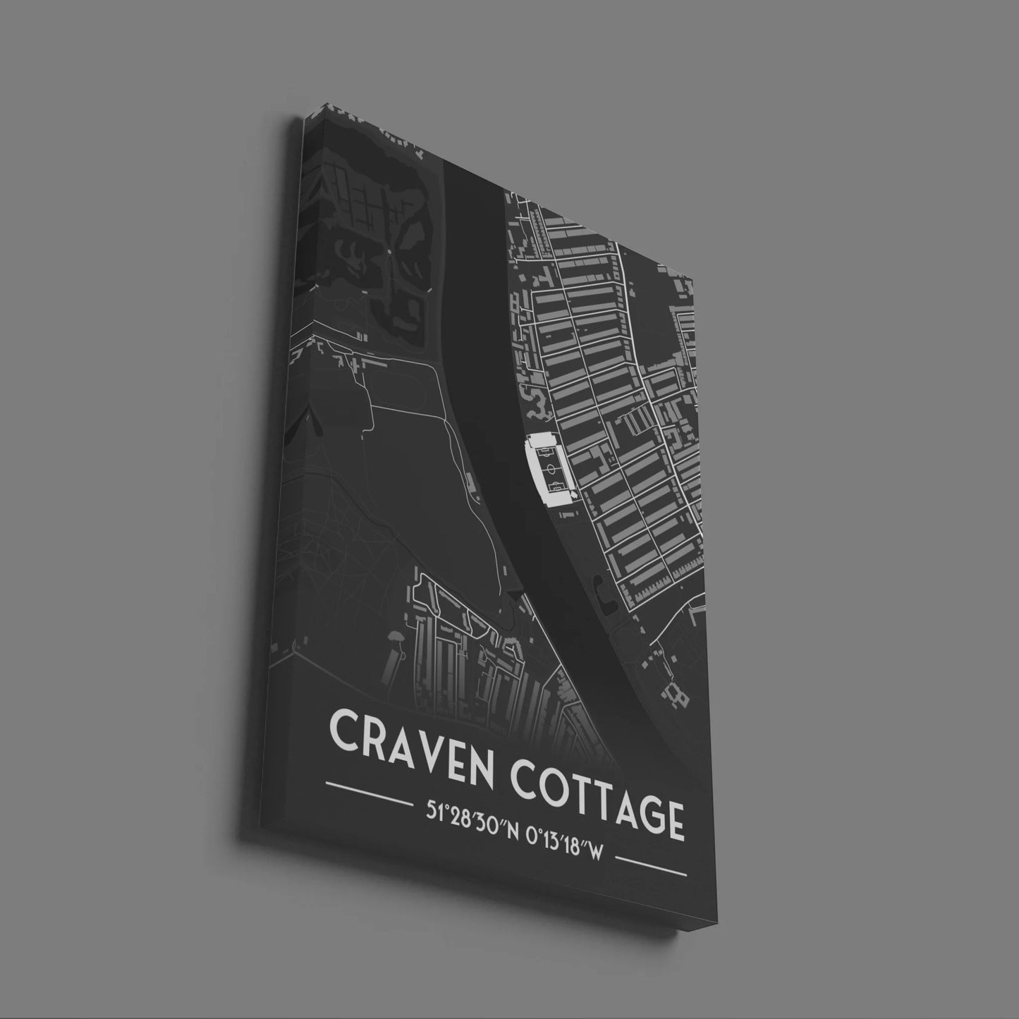 Craven Cottage Fulham - Stadium Map Poster - Fans Favourites