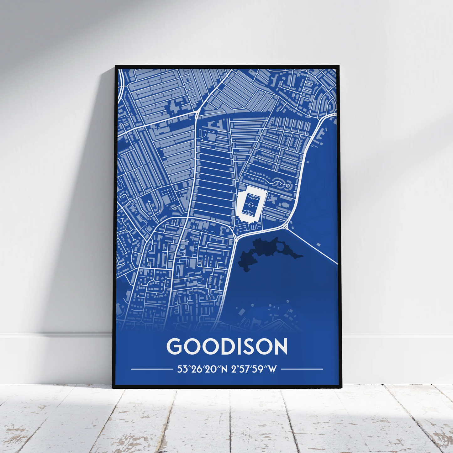 Goodison Park Everton - Stadium Map Poster - Fans Favourites