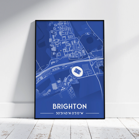 The Amex Brighton - Stadium Map Poster - Fans Favourites