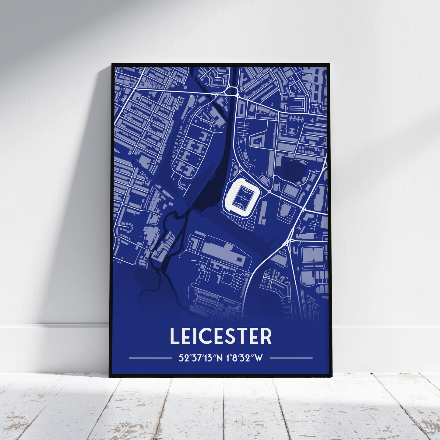 Leicester - Stadium Map Poster - Fans Favourites