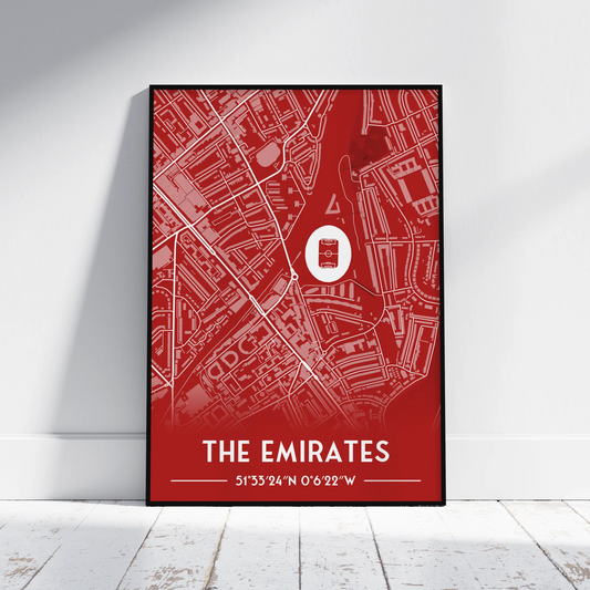 The Emirates Arsenal - Stadium Map Poster - Fans Favourites