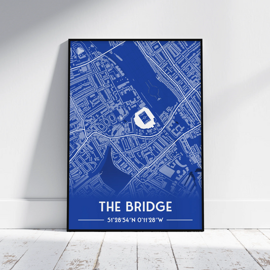 Stamford Bridge Chelsea - Stadium Map Poster - Fans Favourites